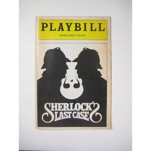 Sherlock Last Case Playbill Opening Night 1987 Frank Langella Donal Donnelly